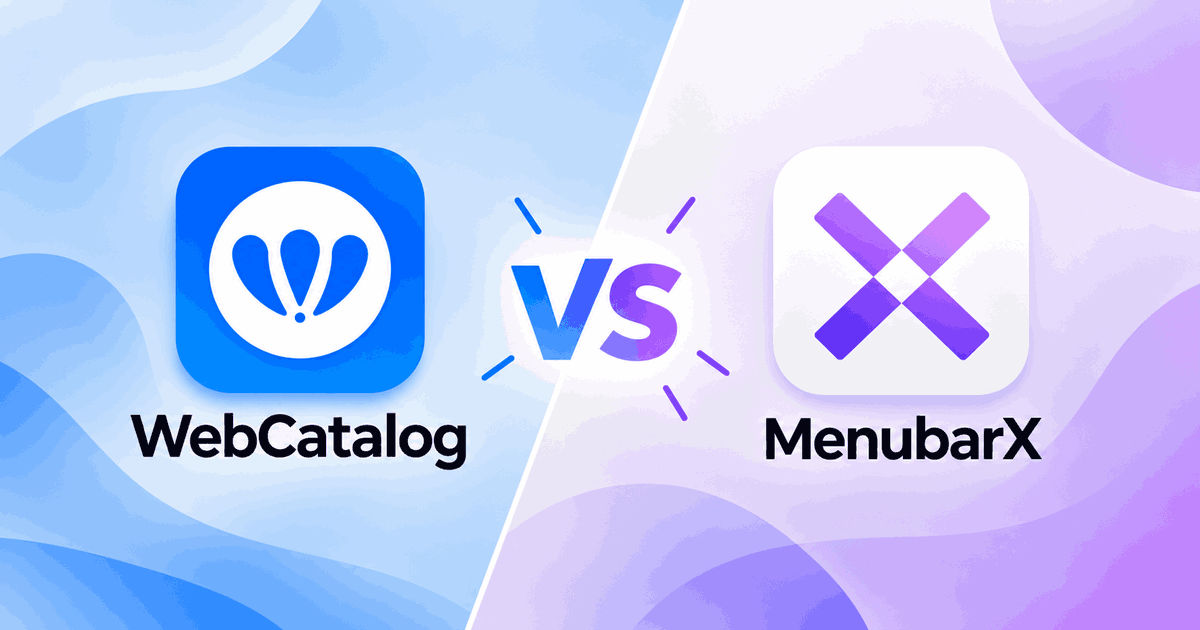 WebCatalog Desktop frente a MenubarX