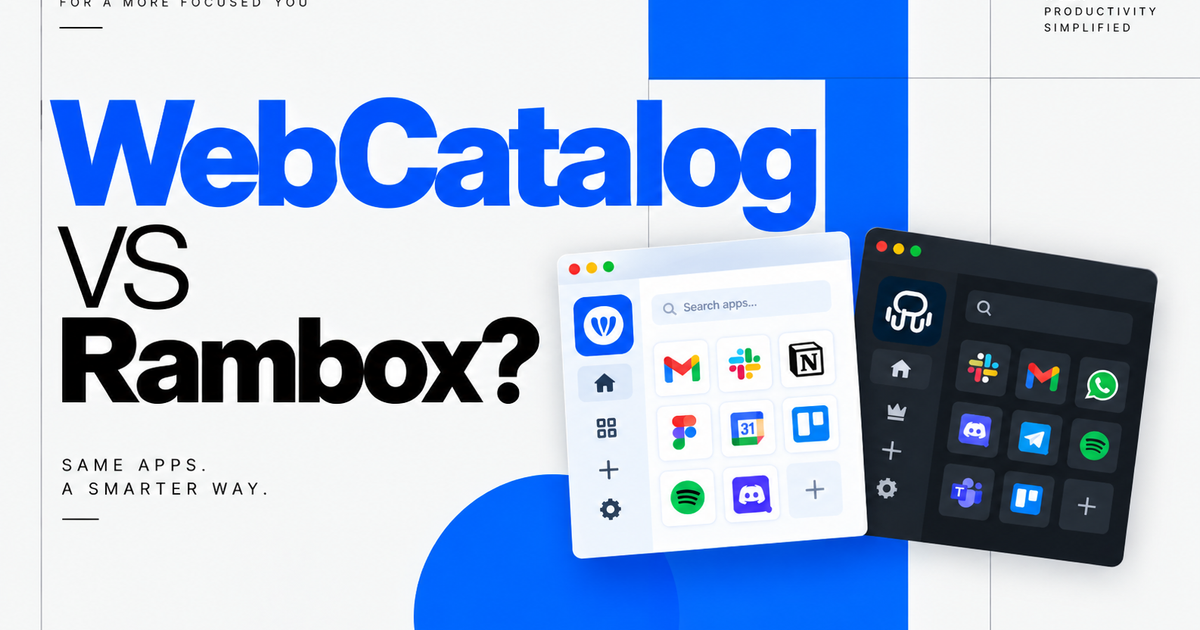WebCatalog vs Rambox?