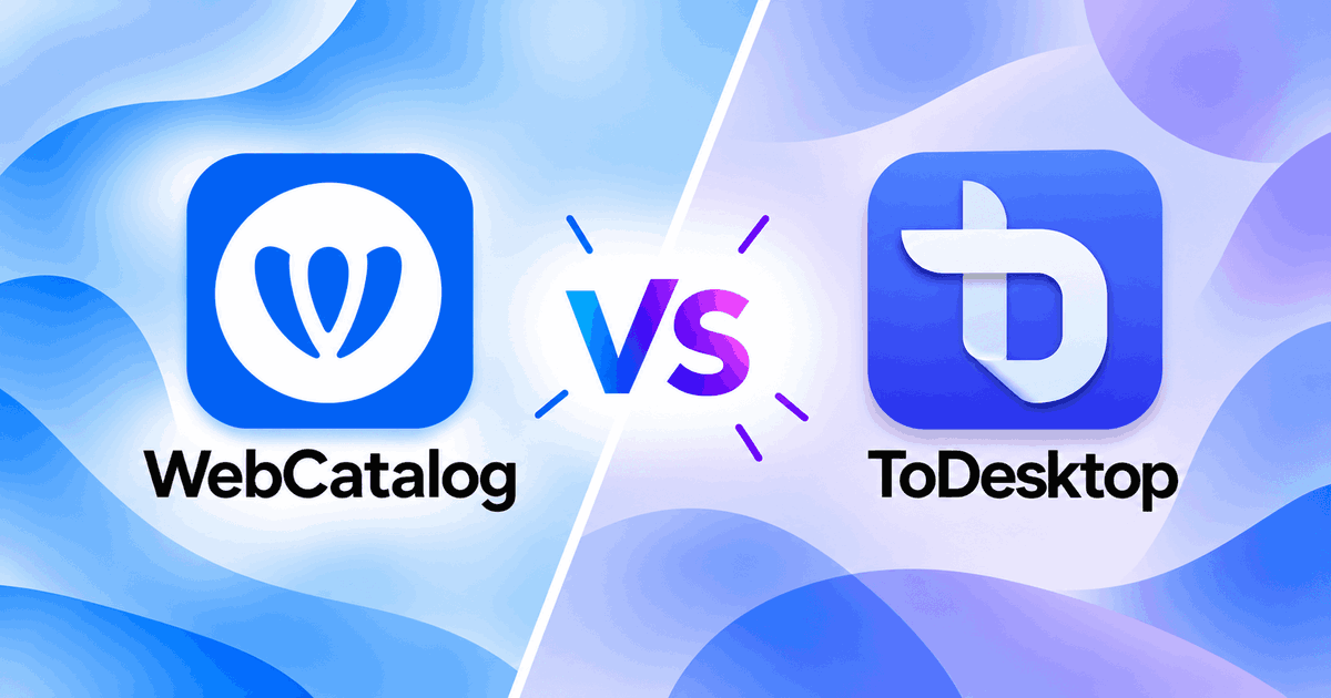 WebCatalog Desktop vs. ToDesktop