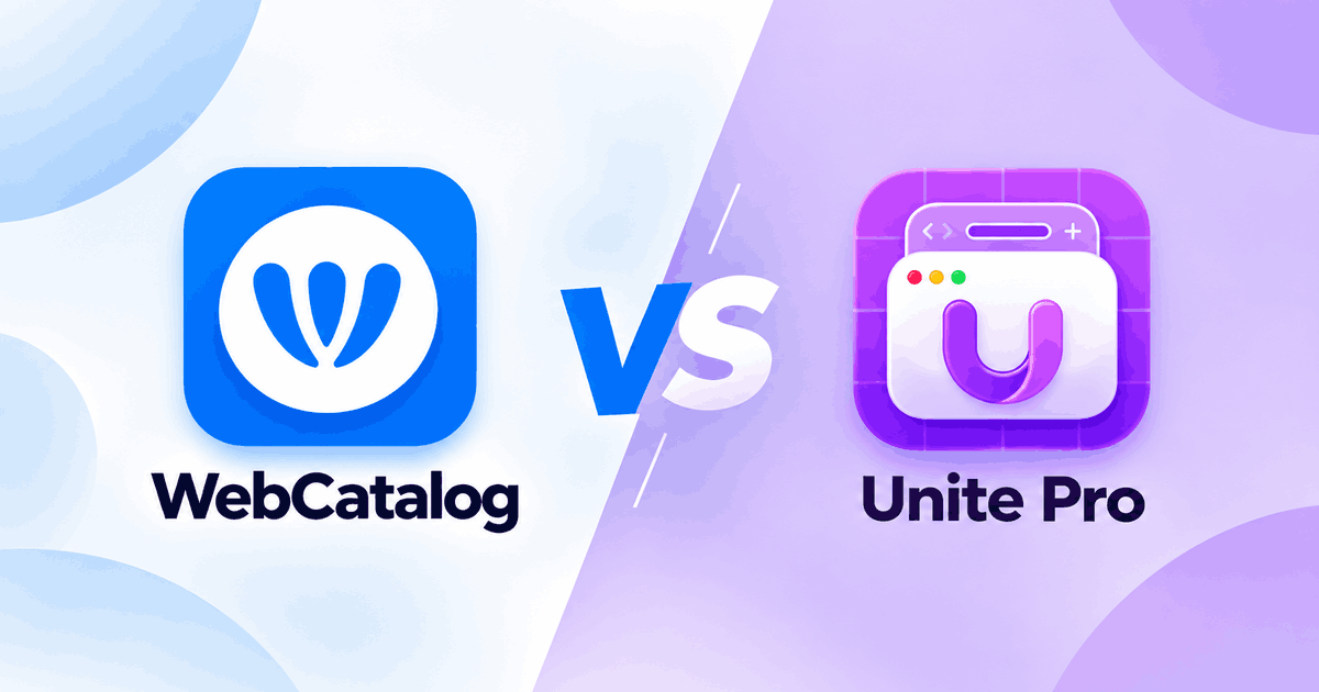 WebCatalog ve Unite Pro karşılaştırması