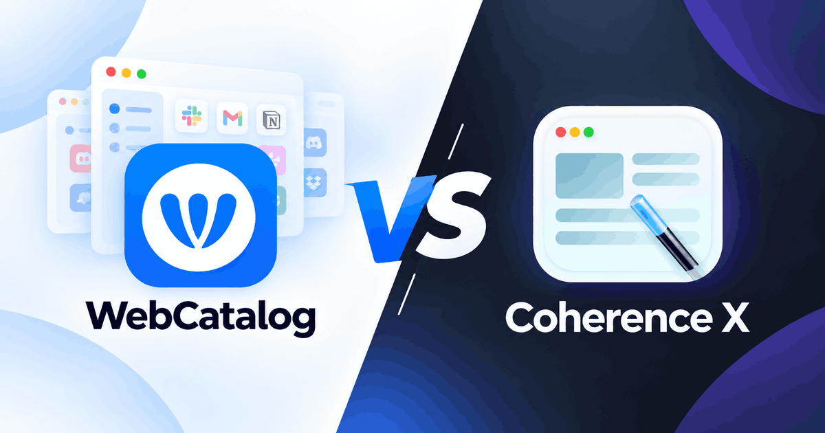 WebCatalog ve Coherence X karşılaştırması