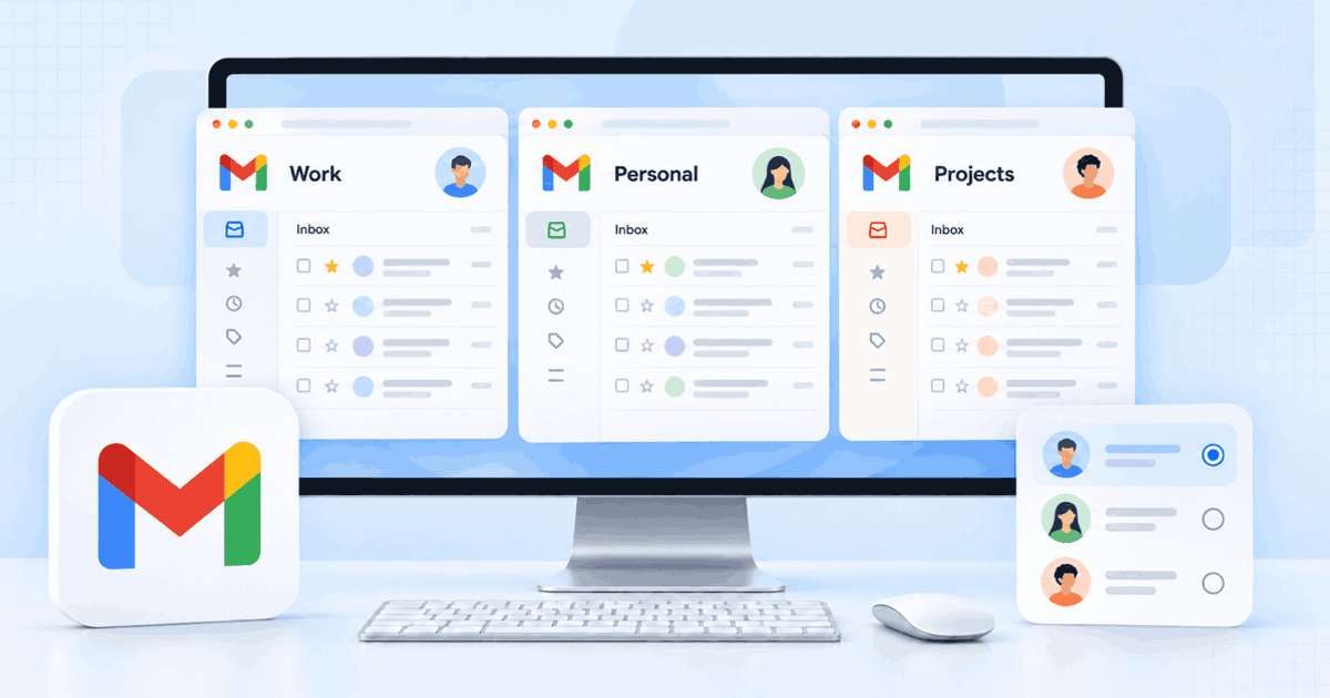 Sådan administrerer du flere Gmail-konti