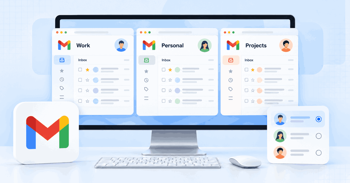 So verwalten Sie mehrere Gmail-Konten