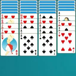 Stack the cards from Ace to King in Poki Klondike Solitaire