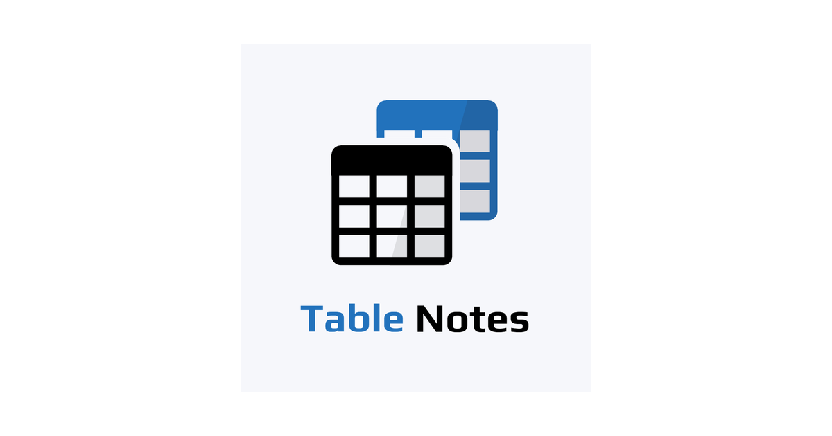 Table Notes - Aplicación de escritorio para Mac, Windows (PC) - WebCatalog
